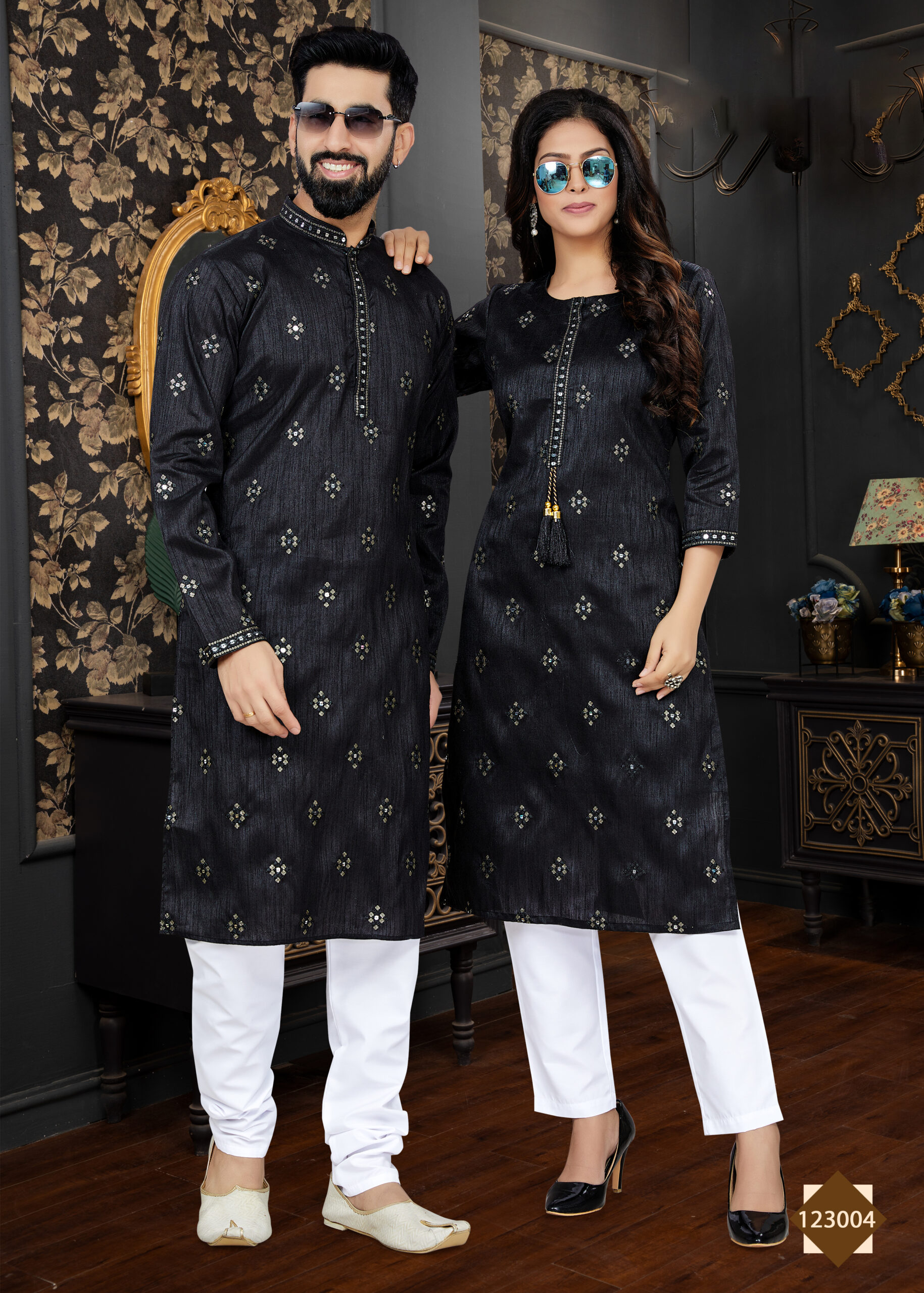 Present A Couple Combo Of Kurta With Payjama And Kurti With Pants