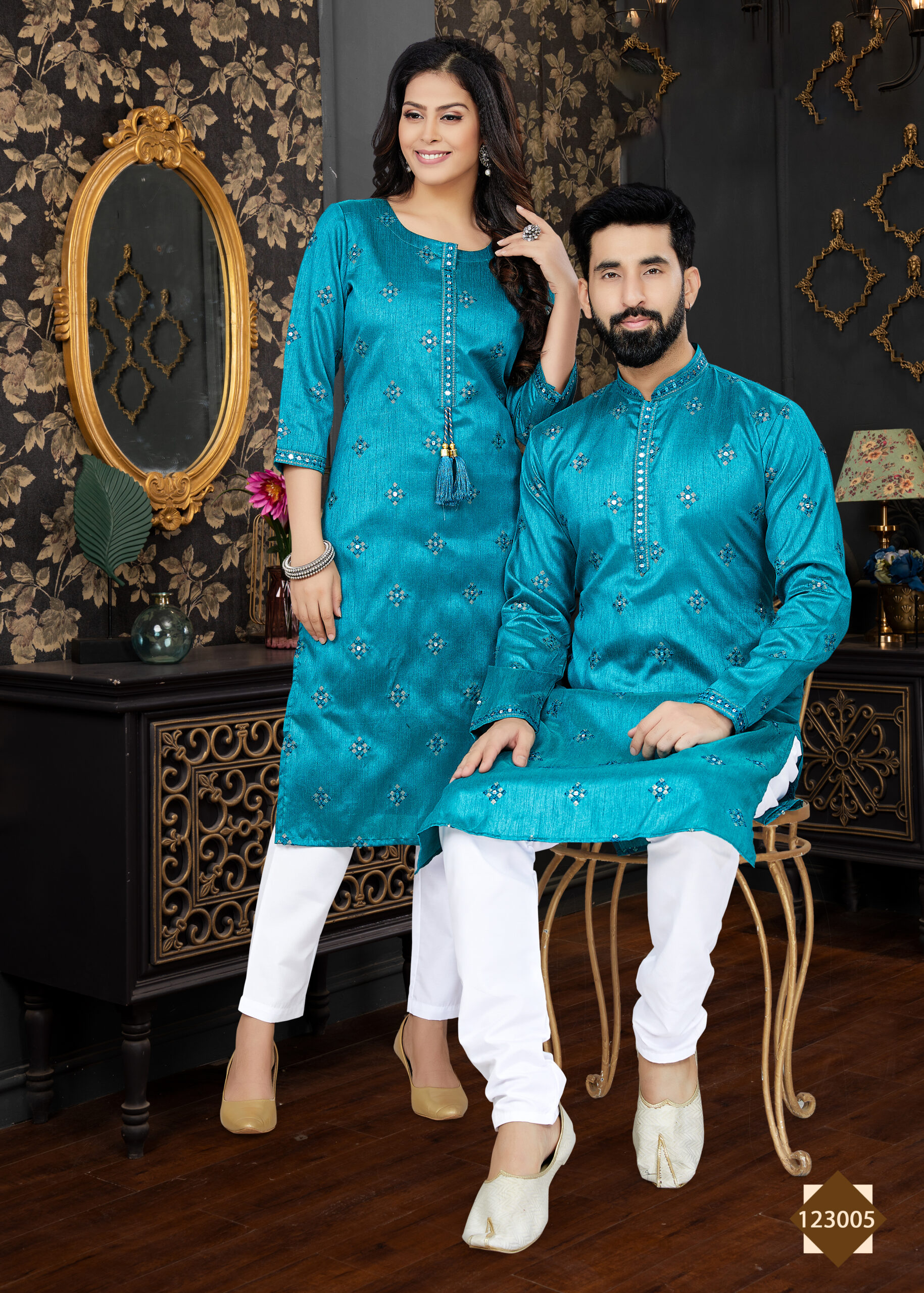 Present A Couple Combo Of Kurta With Payjama And Kurti With Pants