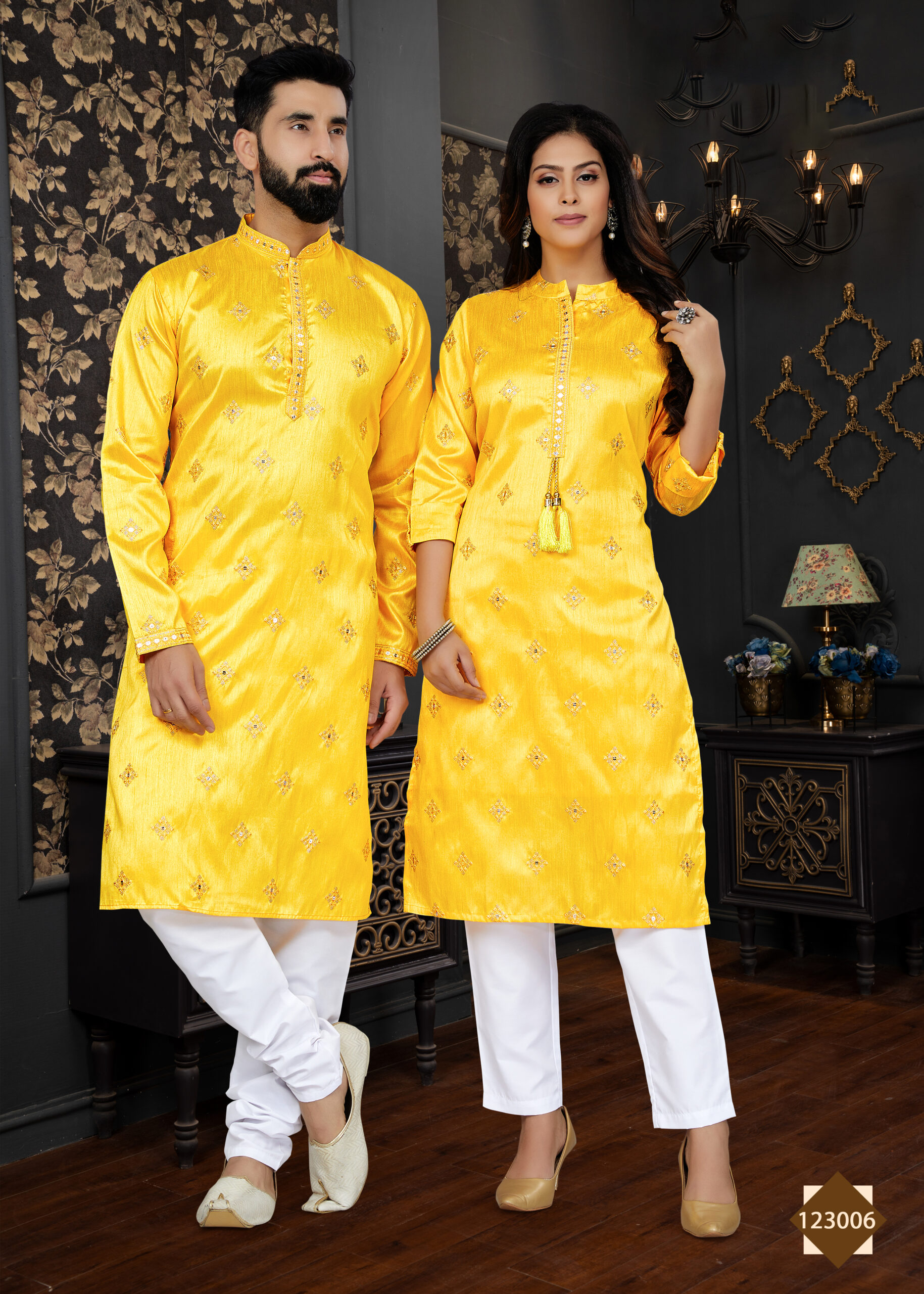 Present A Couple Combo Of Kurta With Payjama And Kurti With Pants