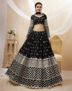 Create Your Dream Lehenga Semi-stitched Georgette Lehenga Fabric Georgette Choli And Georgette Dupatta Embellished With Sequin Embroidery