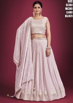 Readymade Embroidered Georgette Party Wear Lehenga