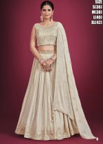 Readymade Embroidered Georgette Party Wear Lehenga