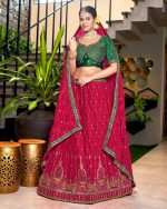 Stylish Party Wear Semi Stitched Chinon Heavy Embroidery Lehenga Choli Perfect For Your Special Occasion Outfits .
