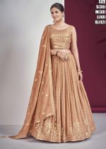 Readymade Embroidered Georgette Party Wear Lehenga
