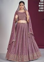 Readymade Embroidered Georgette Party Wear Lehenga