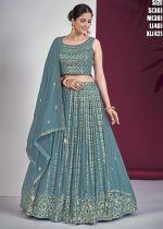 Readymade Embroidered Georgette Party Wear Lehenga