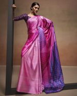 Women's Beautiful Satin Silk Sarees With Blouse