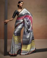 Women's Beautiful Satin Silk Sarees With Blouse