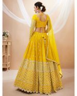Create Your Dream Lehenga Semi-stitched Georgette Lehenga Fabric Georgette Choli And Georgette Dupatta Embellished With Sequin Embroidery