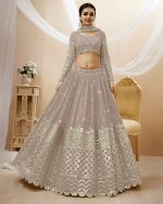 Create Your Dream Lehenga Semi-stitched Georgette Lehenga Fabric Georgette Choli And Georgette Dupatta Embellished With Sequin Embroidery