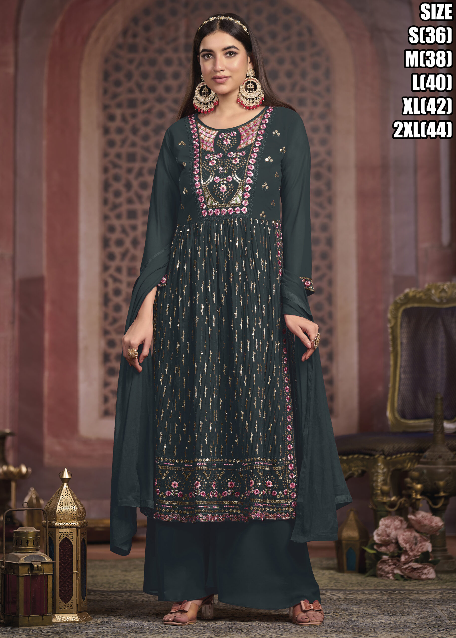 Presenting Real Georgette Designer Ready To Wear Nyra Cut Collection