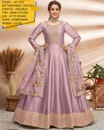 Partywear Semi Stitched Art Silk Long Gown Collection