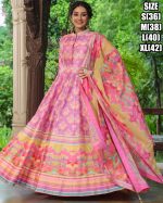 Your Style with our Killer Silk Gown Featuring Digital Print and Embroidery Work Complete the Look with a Stunning Stitched Digital Print Dupatta