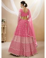 Create Your Dream Lehenga Semi-stitched Georgette Lehenga Fabric Georgette Choli And Georgette Dupatta Embellished With Sequin Embroidery