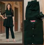 Meryl Present Readymade Georgette Cord-Sets With Handwork Belt