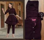 Meryl Present Readymade Georgette Cord-Sets With Handwork Belt