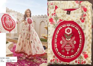 Presenting Stitched Mul Cotton Readymade Gown Collection