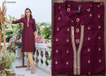 Ethnicrang Women's Silk Jacquard Straight Design Weaving Kurti