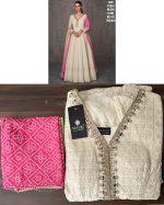 Women's Real Georgette Embroidery Stitched Gown With Dupatta