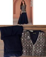 Women's Ready To Wear Real Georgette Embroidery Top With Plazzo With Dupatta