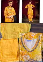 Women's Stitched Rayon Handwork Kurti Pent With Nazneen Dupatta