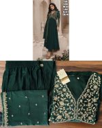 Women's Semi Stitched Chinon Embroidery Designer Salwar Suit