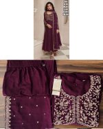 Women's Semi Stitched Chinon Embroidery Designer Salwar Suit