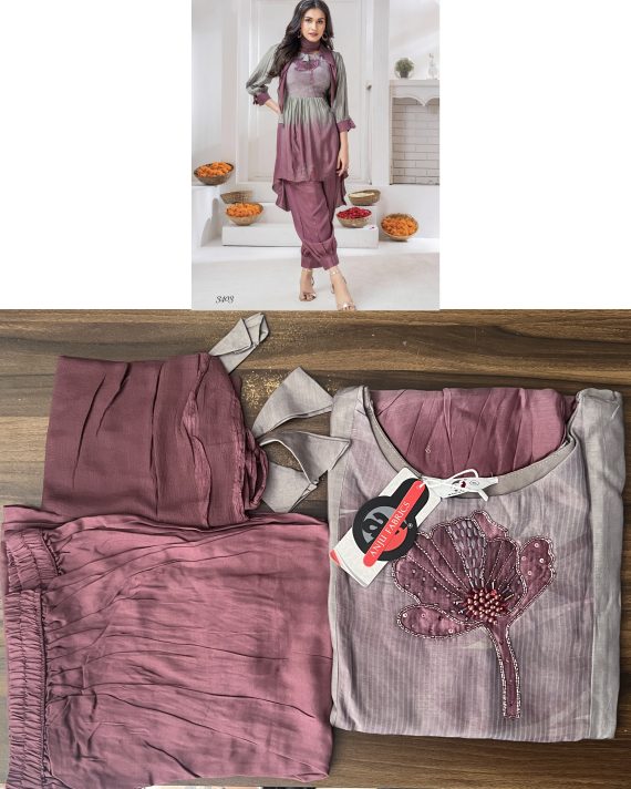 Ethnicrang Women's Natural Crepe Digital Printed Party Wear 2Pcs & 3pcs Fancy Kurti Pent With Dupatta