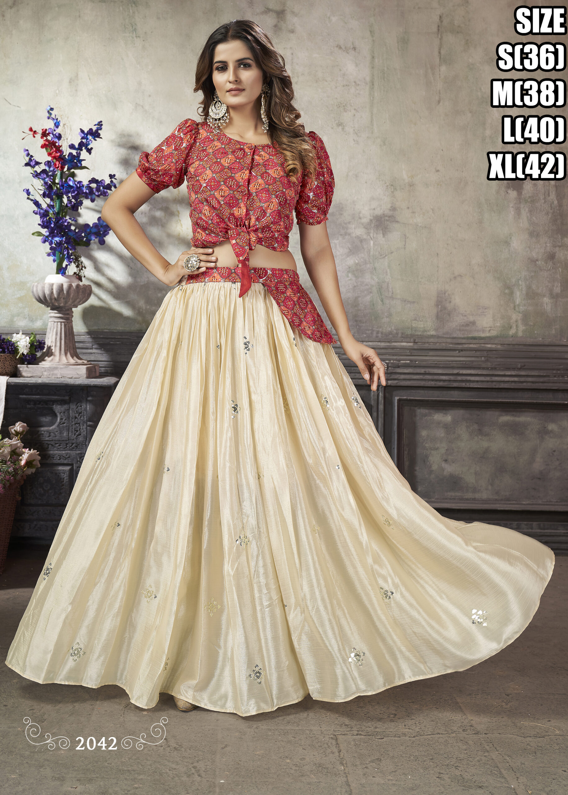Exclusive Wedding Wear Readymade Croptop & Skirt Collection