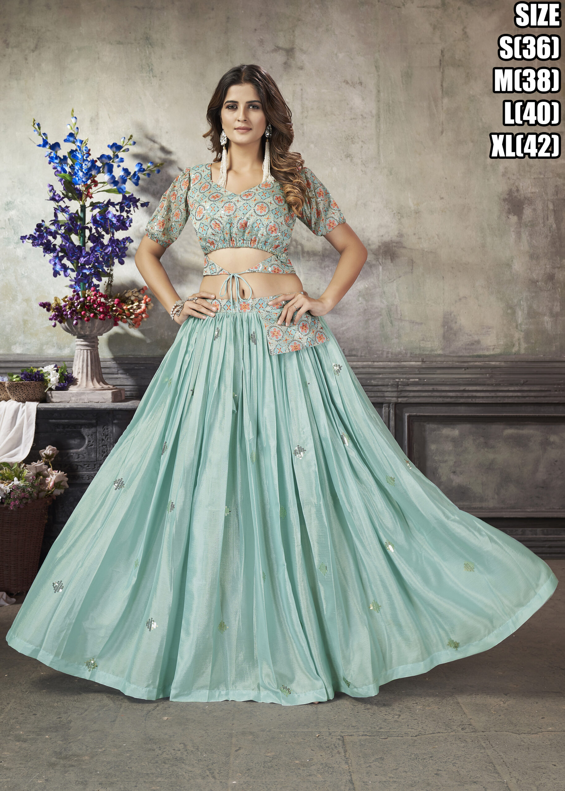 Exclusive Wedding Wear Readymade Croptop & Skirt Collection