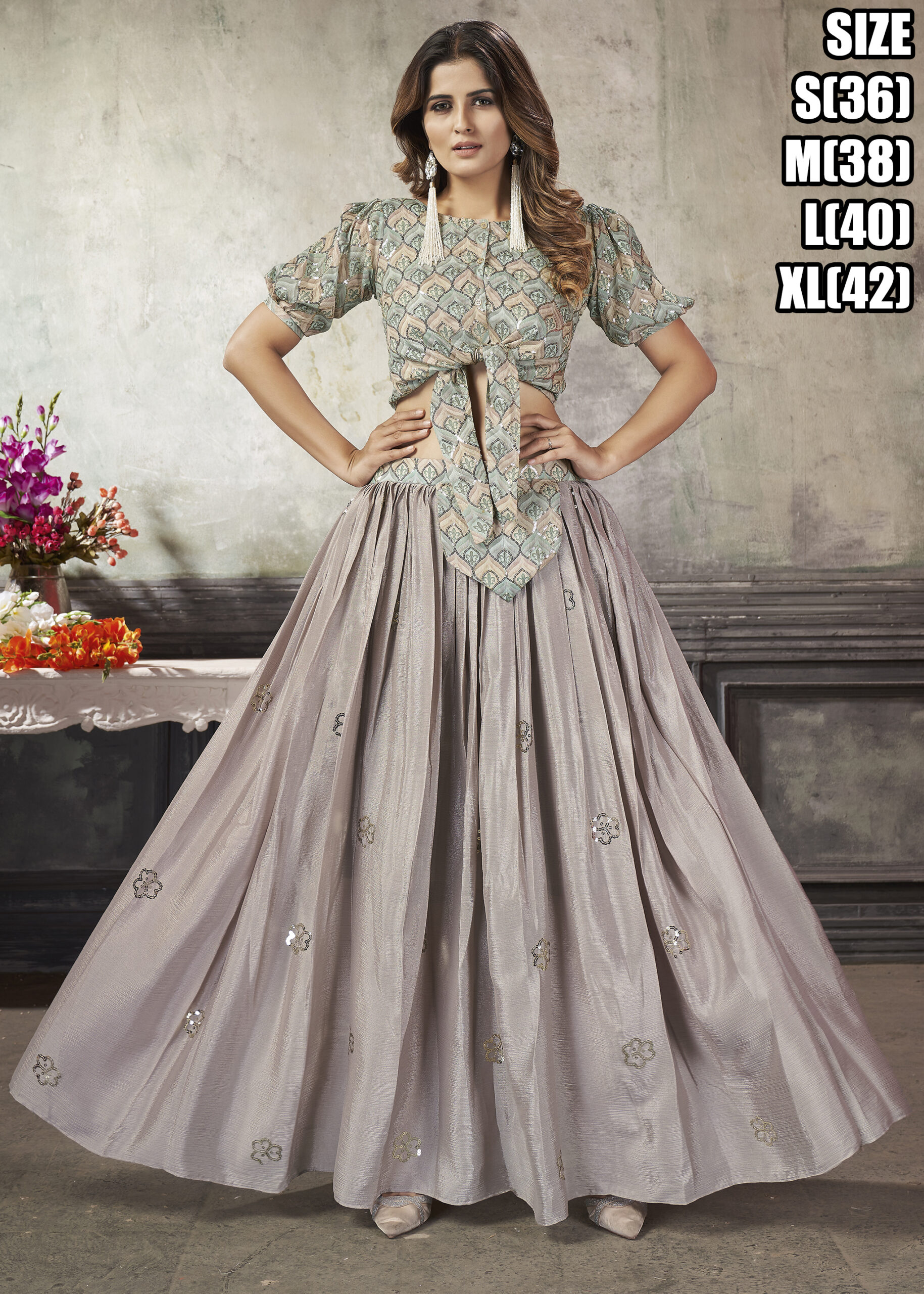 Exclusive Wedding Wear Readymade Croptop & Skirt Collection