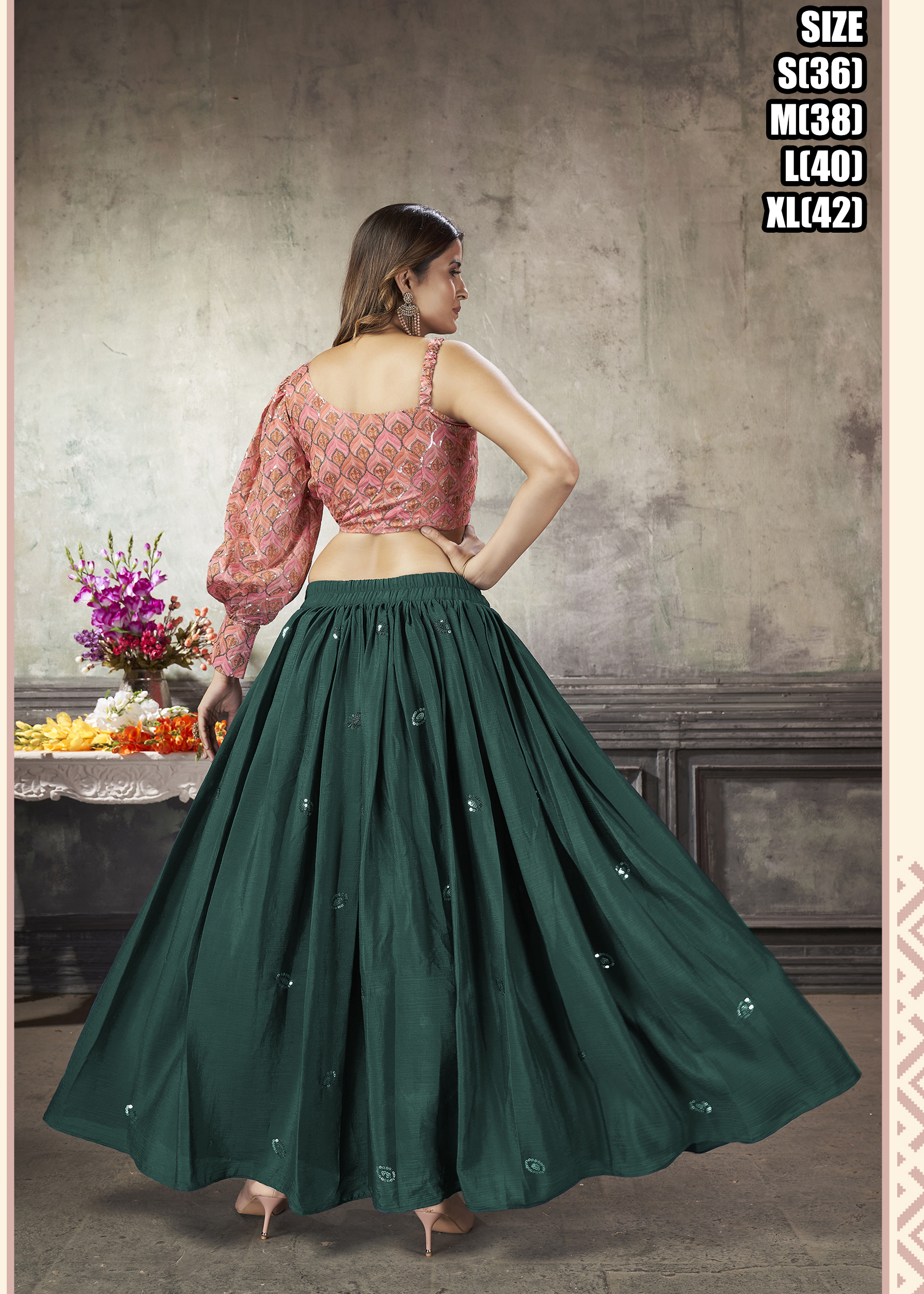Exclusive Wedding Wear Readymade Croptop & Skirt Collection
