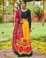 Enchanting Navratri: Unleash Your Inner Goddess With Our Dazzling Collection Of Chaniya Cholis, Lehengas, And Exquisite Accessories.