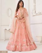 Embrace Grace and Glamour in our Semi-Stitched Designer Butterfly Net Wedding Wear Lehenga Choli Your Perfect Bridal Ensemble