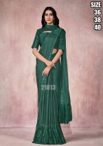 Party Wear Ready To Wear Saree With Stitched Blouse