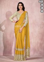 Party Wear Ready To Wear Saree With Stitched Blouse