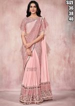 Party Wear Ready To Wear Saree With Stitched Blouse