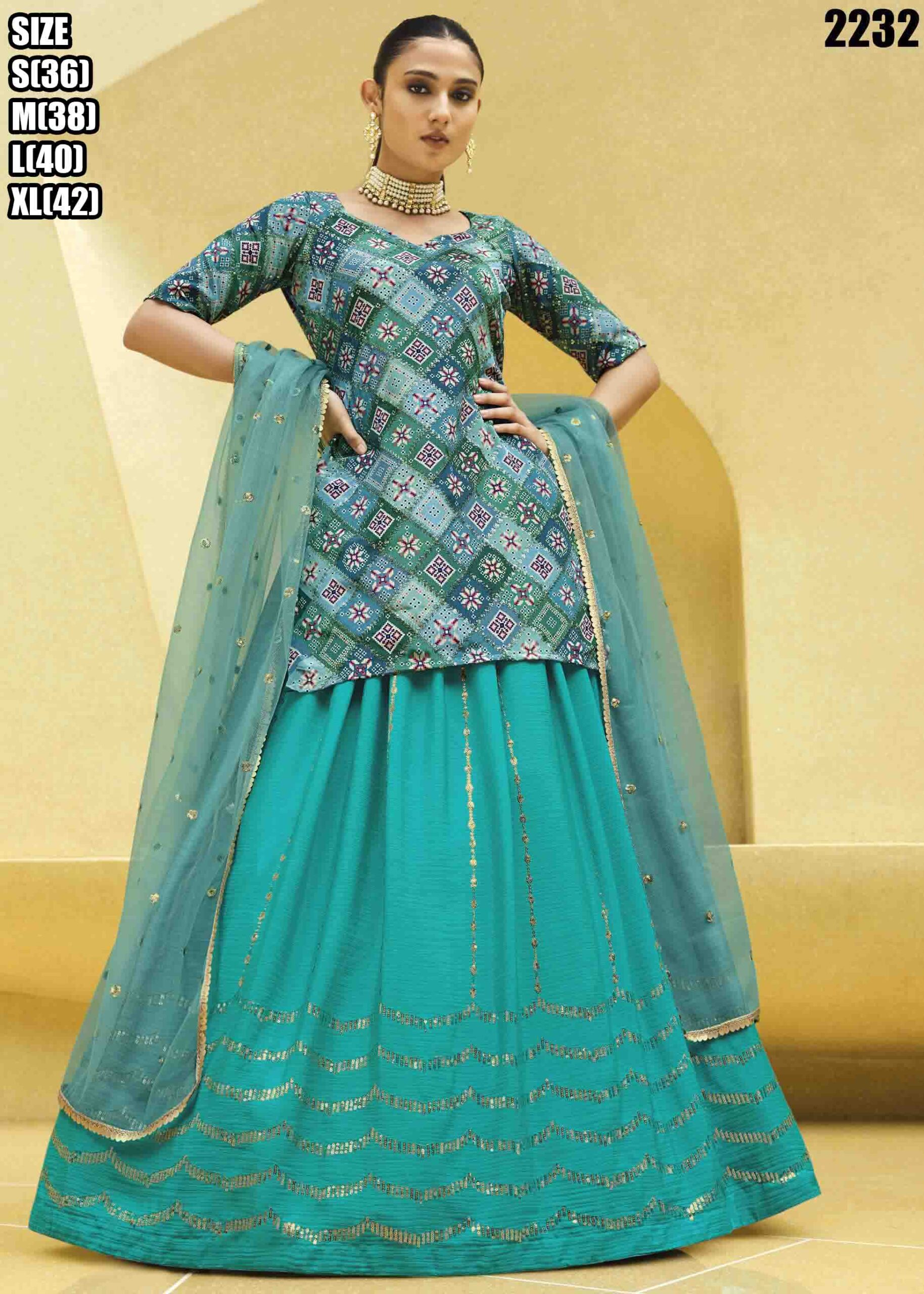 Present Chinnon Silk Stitched Embroidery Lehenga Choli Collection.