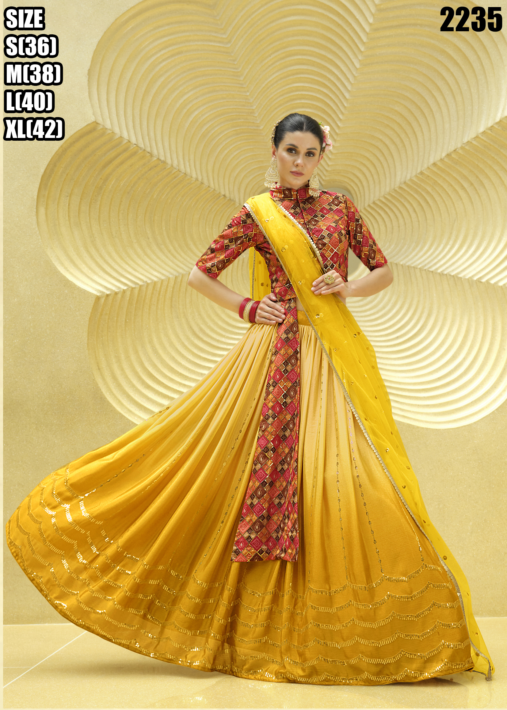 Present Chinnon Silk Stitched Embroidery Lehenga Choli Collection.