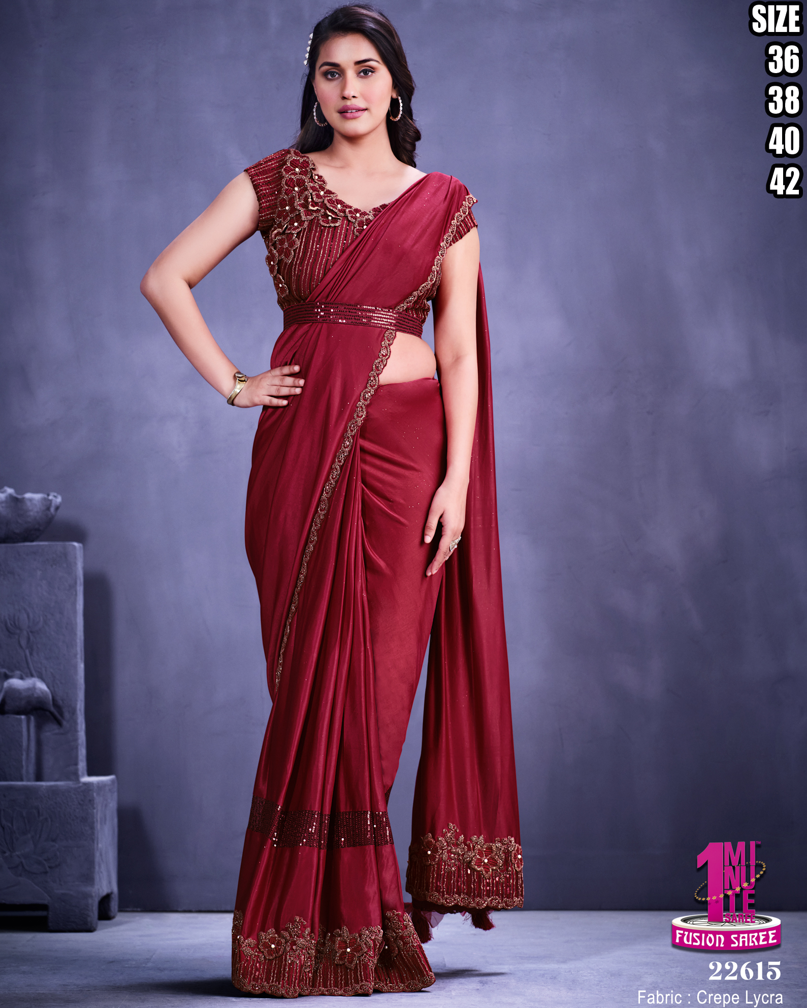 Ready To Wear Designer Saree With Handwork Blouse Collection