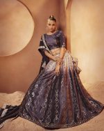 Velvet Traditional Semi Stitched Lehenga Choli
