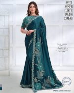Women's Fancy Wedding Wear Embrodiery Ready To Wear Saree With Blouse