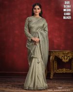 Women's Ready To Wear Banarasi Crush Silk Designer Saree With Blouse