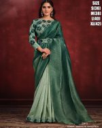 Women's Ready To Wear Banarasi Crush Silk Designer Saree With Blouse