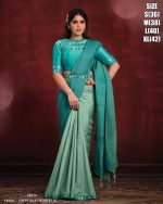 Women's Ready To Wear Banarasi Crush Silk Designer Saree With Blouse