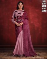 Women's Ready To Wear Banarasi Crush Silk Designer Saree With Blouse