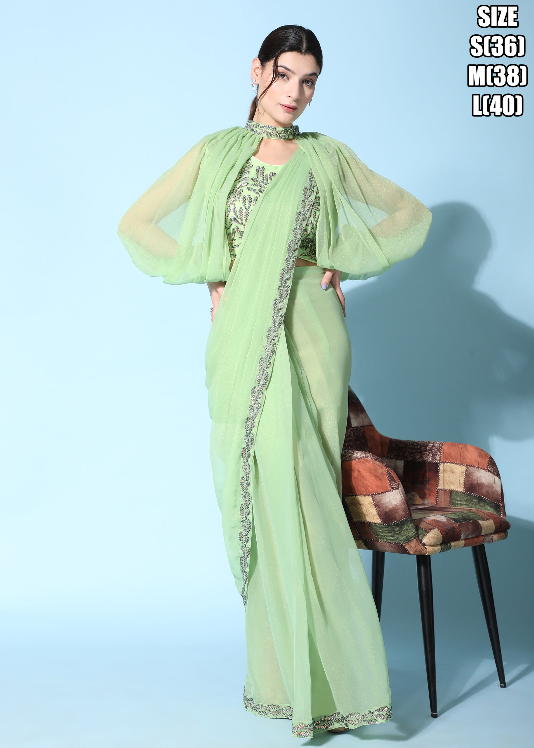 Ready To Wear Saree In Fancy Pure Fabric Readymade