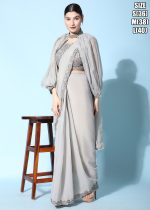 Ready To Wear Saree In Fancy Pure Fabric Readymade