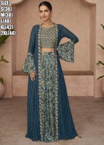 Sayuri Designer Trendy Readymade Embroidery Fancy Designer Suit.