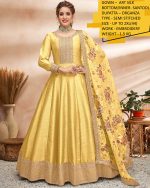 Partywear Semi Stitched Art Silk Long Gown Collection